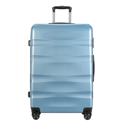 BONTOUR “Wave” 3-Piece Double-Wheel Suitcase Set with Combination Lock, iceblue