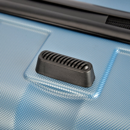 BONTOUR “Wave” 3-Piece Double-Wheel Suitcase Set with Combination Lock, iceblue