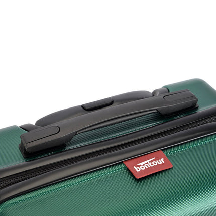BONTOUR "SPINNER" hand luggage suitcase with lock, 55x40x20 cm, jungle green