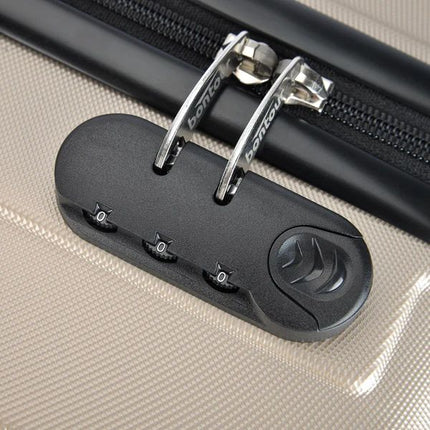 Bontour "vertikaler" Handgepäckkoffer mit Schloss, 56x39x20 cm, schwarz