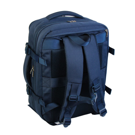 Rucsac Bontour Flexigo pentru Wizzair 40x30x20cm, bagaje de mână extensibile de mână în culoare albastră