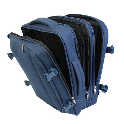 Rucsac Bontour Flexigo pentru Wizzair 40x30x20cm, bagaje de mână extensibile de mână în culoare albastră