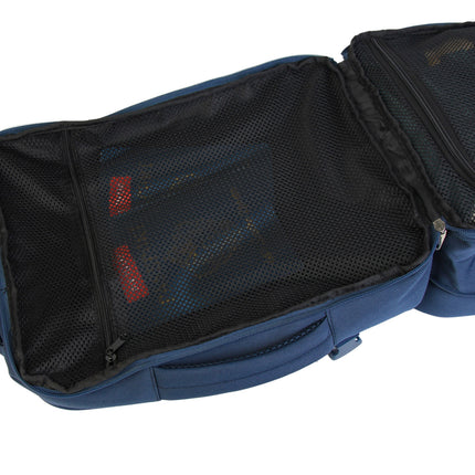 Rucsac Bontour Flexigo pentru Wizzair 40x30x20cm, bagaje de mână extensibile de mână în culoare albastră