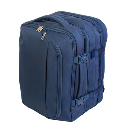 Rucsac Bontour Flexigo pentru Wizzair 40x30x20cm, bagaje de mână extensibile de mână în culoare albastră