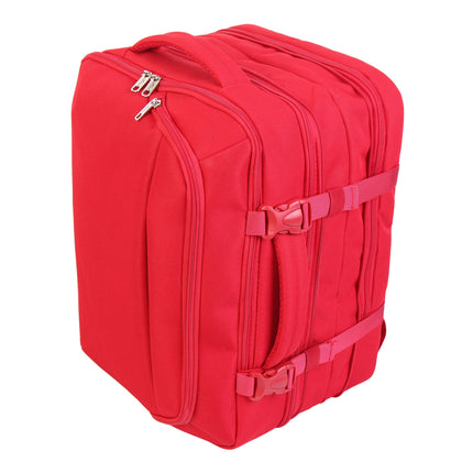 Bontour Flexigo ruksak za Wizzair 40x30x20cm, proširiva ručna prtljaga u crvenoj boji