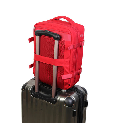 Bontour Flexigo ruksak za Wizzair 40x30x20cm, proširiva ručna prtljaga u crvenoj boji