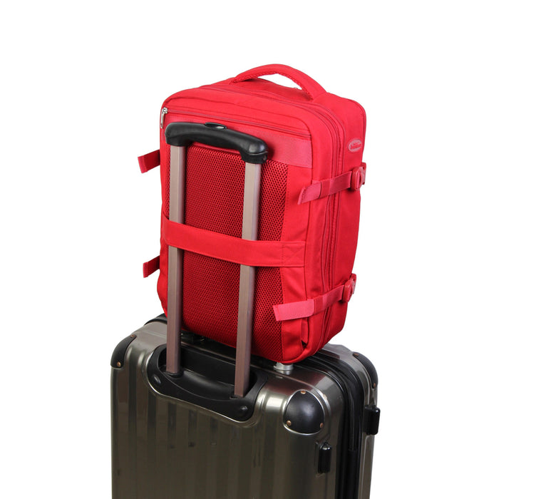 Sac à dos BONTOUR FlexiGo pour Wizzair 40x30x20cm, bagage à main extensible  de couleur bleue