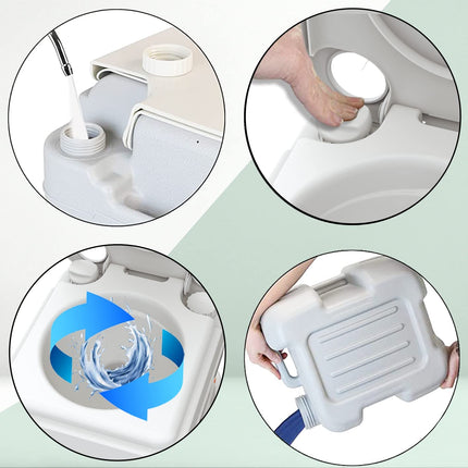 Przenośna toaleta, bezwonna kemping WC 20 L