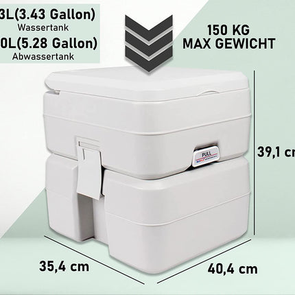 Przenośna toaleta, bezwonna kemping WC 20 L