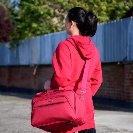 Geanta de călătorie „Air” Bontour pentru Ryanair/Wizz Air 40x20x25 cm, roșu închis