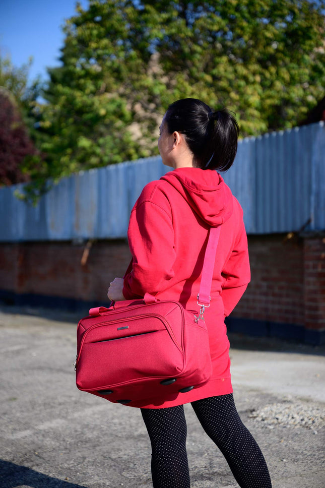 Bontour „Luft“ -Sreisetasche für Ryanair/Wizz Air 40x20x25 cm, dunkelrot