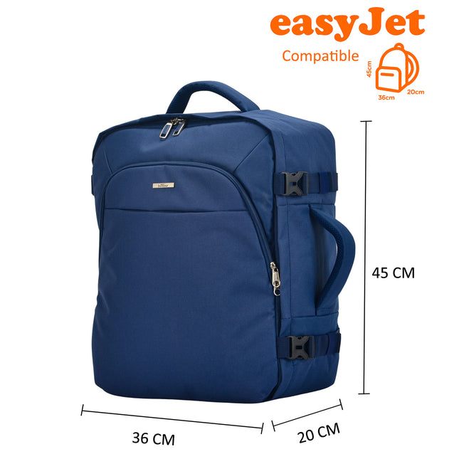 Bontour Air Travel -Rucksack, EasyJet Größe 45x36x20cm, blau