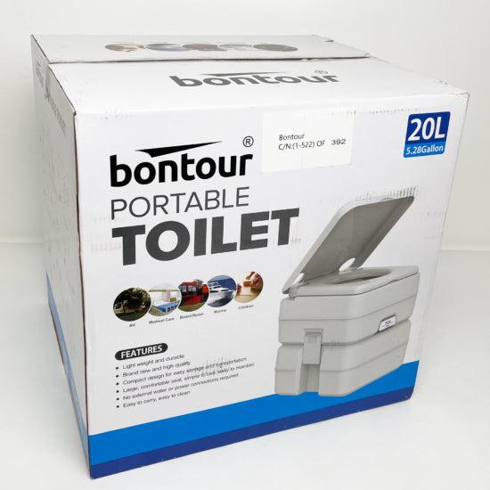 Bontour tragbare Toilette, geruchsloser Camping WC 20 l