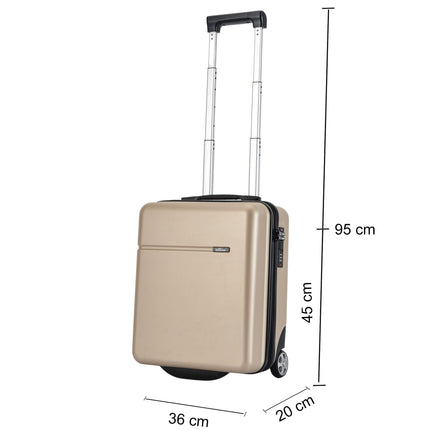 Valiză de transport Bontour Cabinene pentru EasyJet (45x36x20 cm, culoare de șampanie)