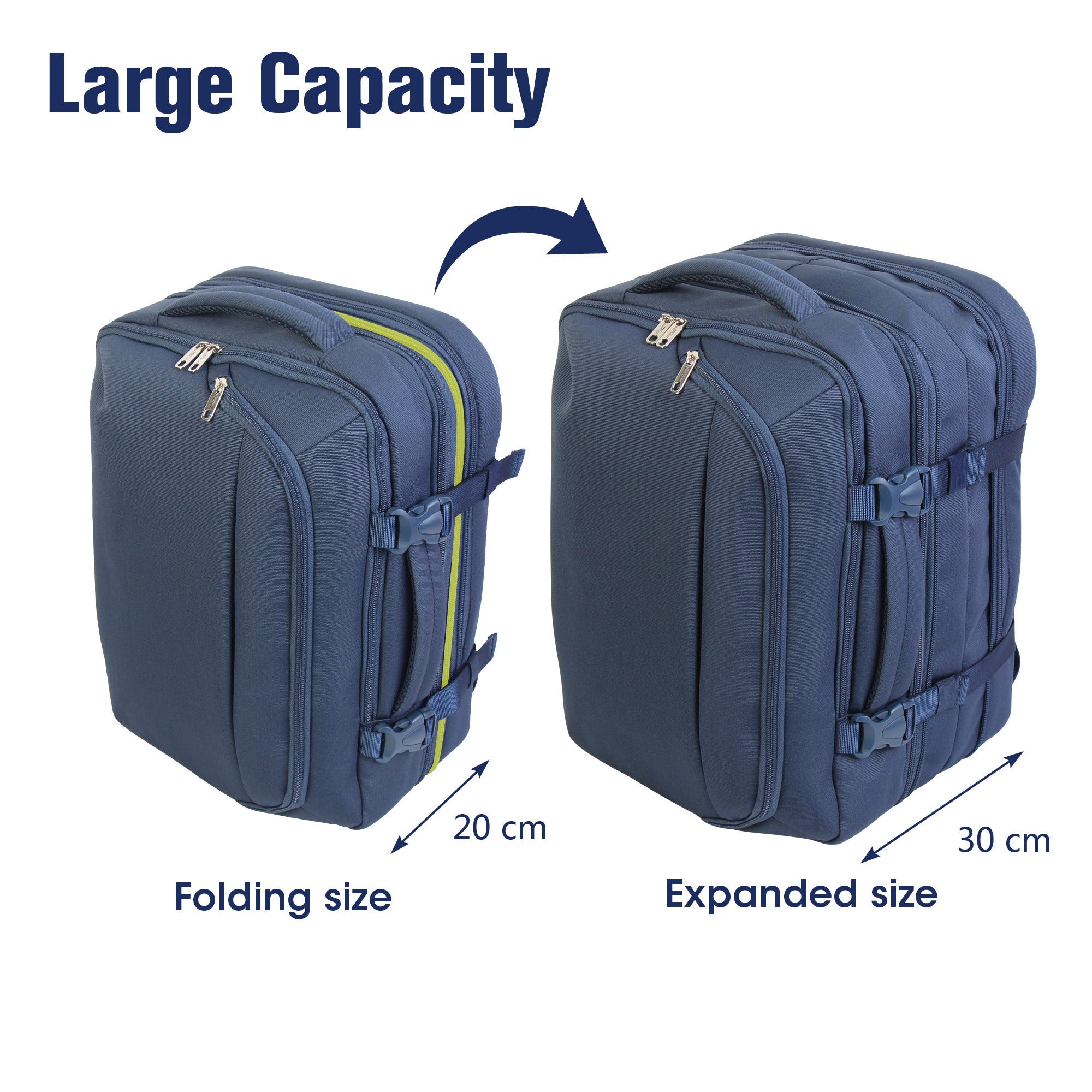 Backpack Bontour Flexigo per Wizzair 40x30x20cm, bagagli a mano