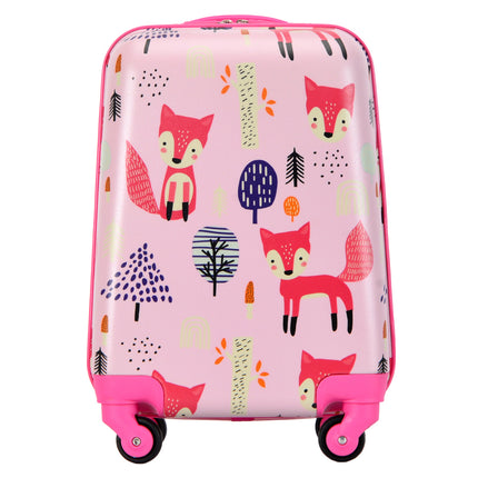 Set da bagagli per bambini Bontour 2 pezzi, zaino + carrello, resistente ai graffi (FOX)