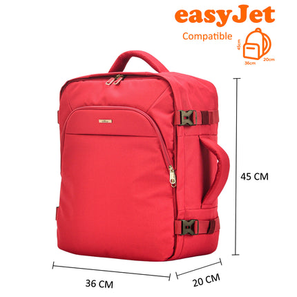 BONTOUR AIR Travel Backpack, EasyJet size 45x36x20cm, Red