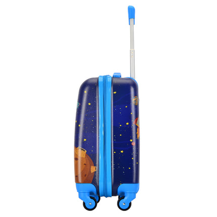 Set da bagagli per bambini Bontour 2 PCS, zaino + carrello, resistente ai graffi (viaggi spaziali)