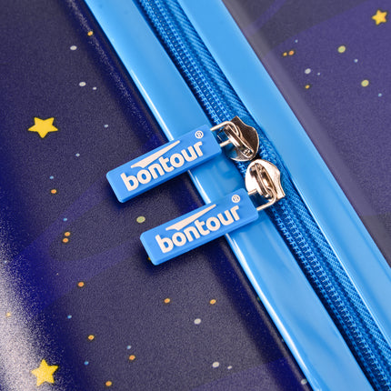 Set da bagagli per bambini Bontour 2 PCS, zaino + carrello, resistente ai graffi (viaggi spaziali)