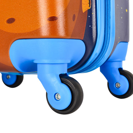 Set da bagagli per bambini Bontour 2 PCS, zaino + carrello, resistente ai graffi (viaggi spaziali)