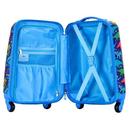 Bontour 2 PCs Kids 'Gepäckset, Rucksack + Trolley, kratzfest (Dinosaurier a)