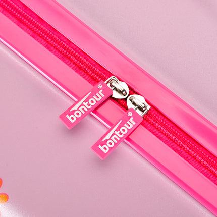 Set da bagagli per bambini Bontour 2 pezzi, zaino + carrello, resistente ai graffi (unicorno)