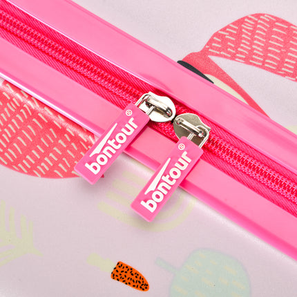 Set da bagagli per bambini Bontour 2 pezzi, zaino + carrello, resistente ai graffi (FOX)