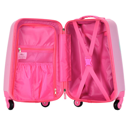 Bontour 2 PCS Set de equipaje para niños, mochila + carro, resistente a los rasguños (sirena)