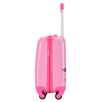 Set da bagagli per bambini Bontour 2 pezzi, zaino + carrello, resistente ai graffi (Butterfly)