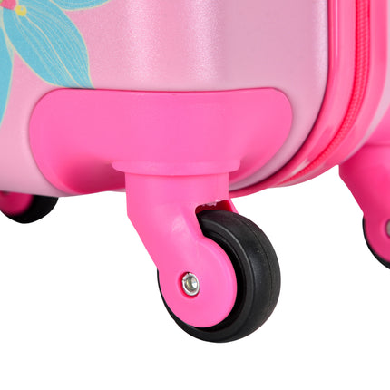 Set da bagagli per bambini Bontour 2 pezzi, zaino + carrello, resistente ai graffi (Butterfly)