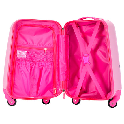 Set da bagagli per bambini Bontour 2 pezzi, zaino + carrello, resistente ai graffi (Butterfly)