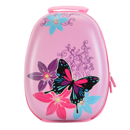 Set da bagagli per bambini Bontour 2 pezzi, zaino + carrello, resistente ai graffi (Butterfly)