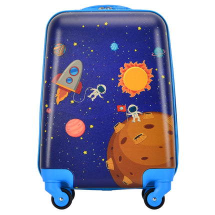Set da bagagli per bambini Bontour 2 PCS, zaino + carrello, resistente ai graffi (viaggi spaziali)