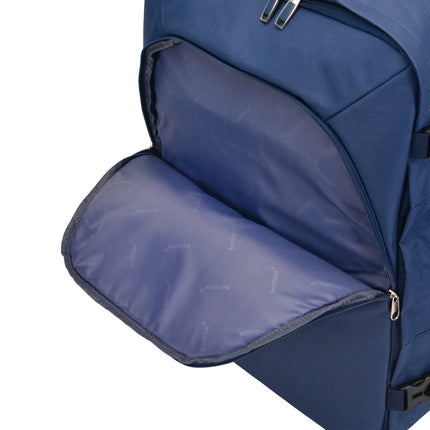 Bontour Air Travel Mackpack, Tamaño de la cabina Equipaje manual 55x40x20cm, azul
