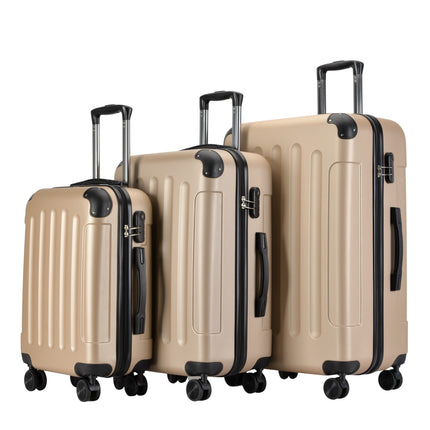 Bontoure „vertikaler“ Koffer -Set von 3, rollender Koffer mit 4 Rädern